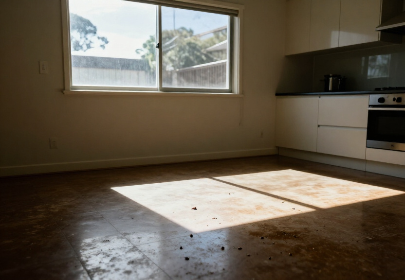 Cockroach infestation in a Burraneer kitchen before treatment