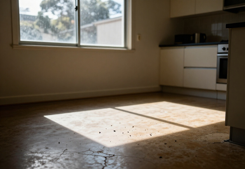 Rodent droppings and damage in a Burraneer warehouse before treatment